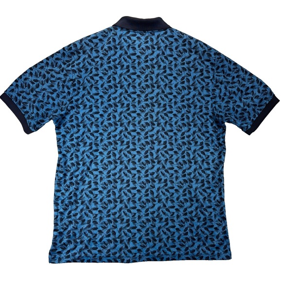 Jack Nicklaus Golf Polo Men L Blue Pattern StayDri Performance Shirt Lightweight - Picture 5 of 7